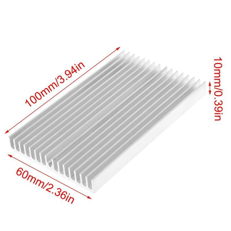 1 PC 100*60*10mm Aluminum Heat Sink DIY Cooler For IC Chip LED Power Transistor