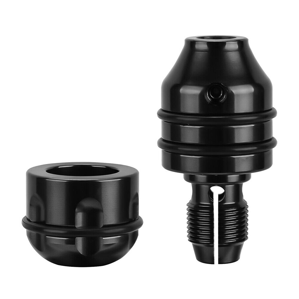 Aluminum Alloy Tattoo Grip 24mm Handle Non-Slip Self-locked Tube (Black)