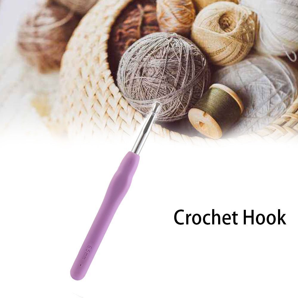 Ergonomic Handle Craft Tools Weave Yarn Aluminum Knitting Needles Crochet Hook