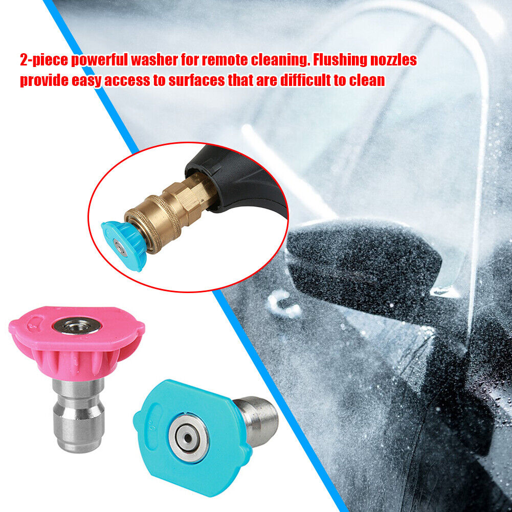 2pcs Second Story Pressure Washer Nozzle Tips 1/4 inch Quick Connect 4000PS