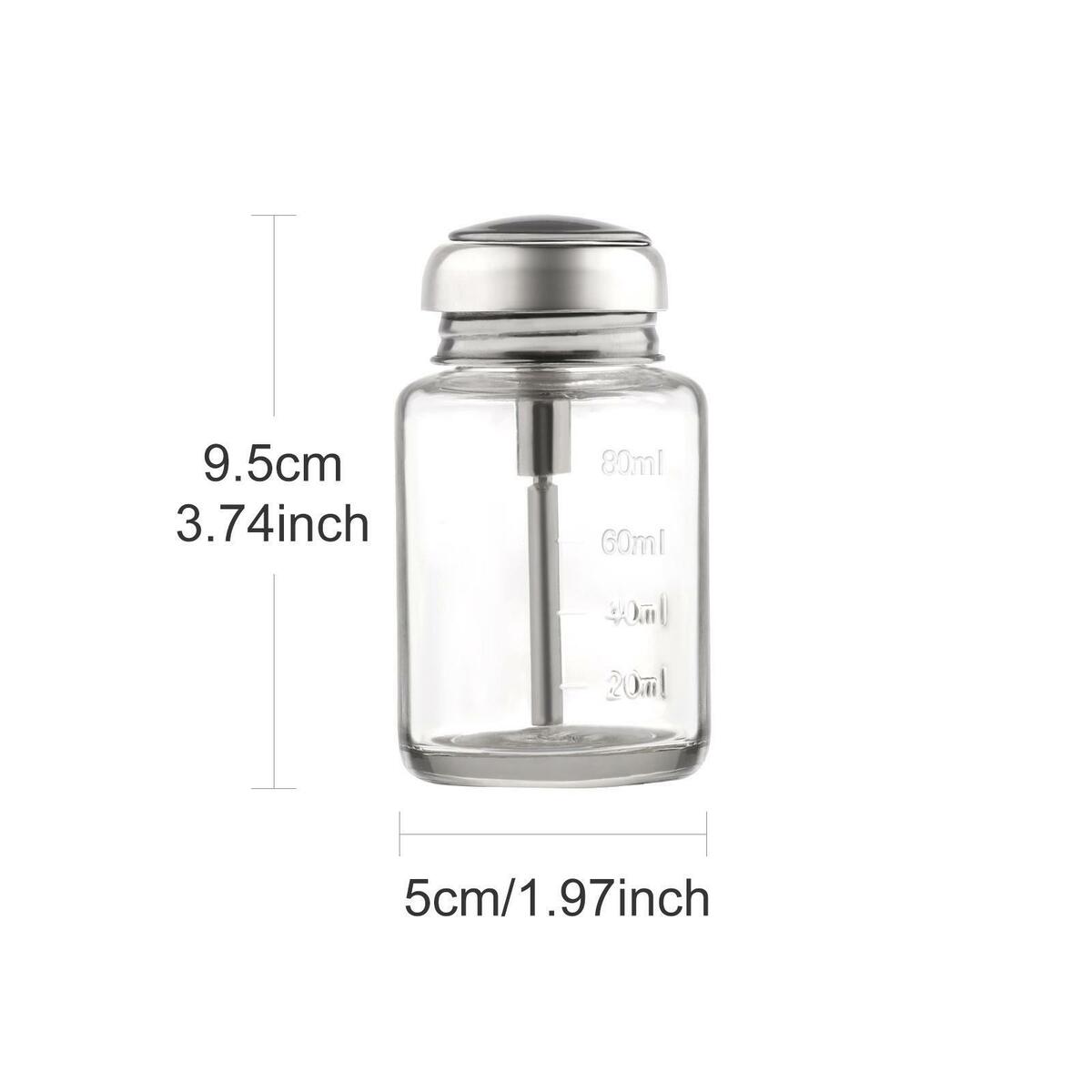 2  of 80ml  Push Down Pump Bottle, Refillable Container for  and