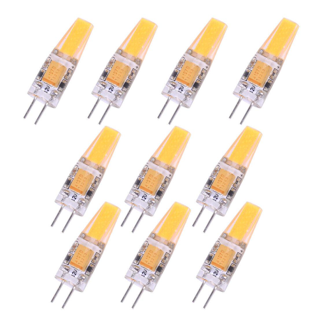 10x G4 3W COB Bulb LED Light AC DC 12V Dimmable LED Lamp Silicone Warm White Li