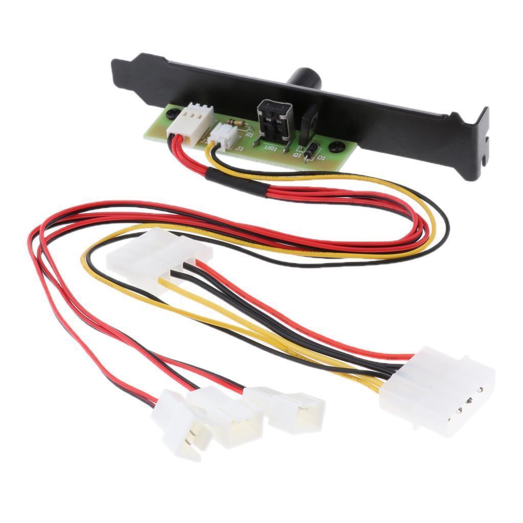 3 Channel PCI Fan Speed Controller for Desktop Computer Case Mini 3Pin 12V