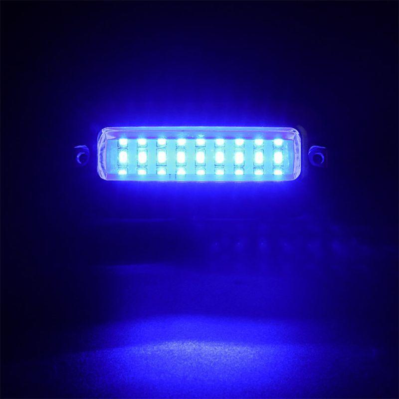 Blue 27 LED Underwater Boat Marine Transom Lights Stainless Steel Pontoon