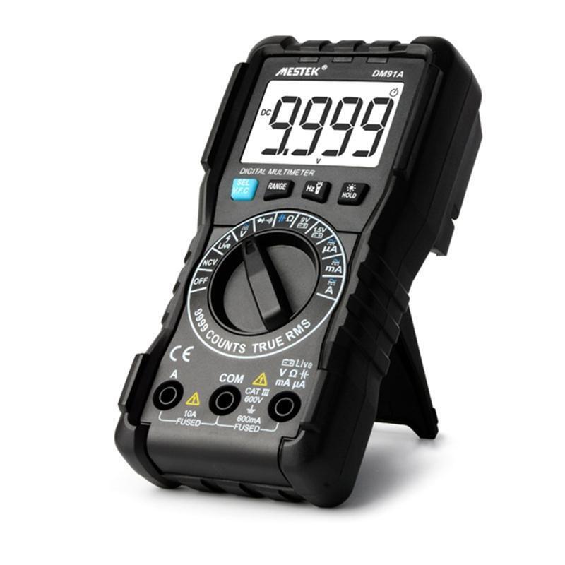 Handhled Multimeter Manual Range NCV Function Measures Voltage Current Ohm