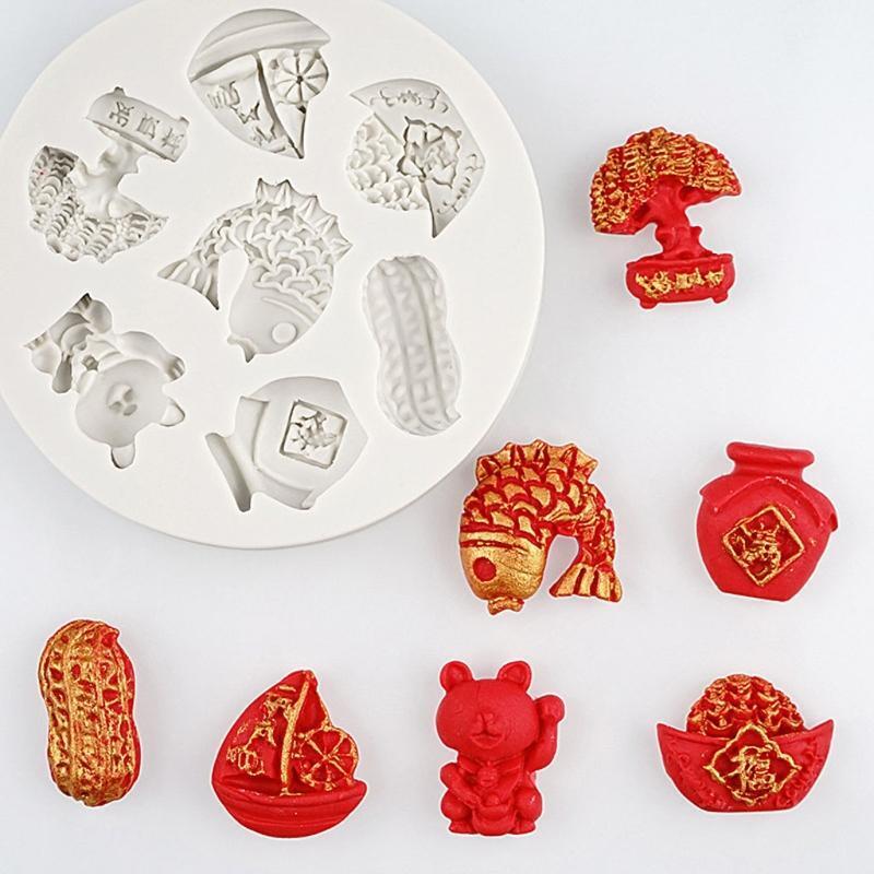 Fish Peanut Shape Food-Grade Silicone Party Cake Decoration Tool Gift for Baking