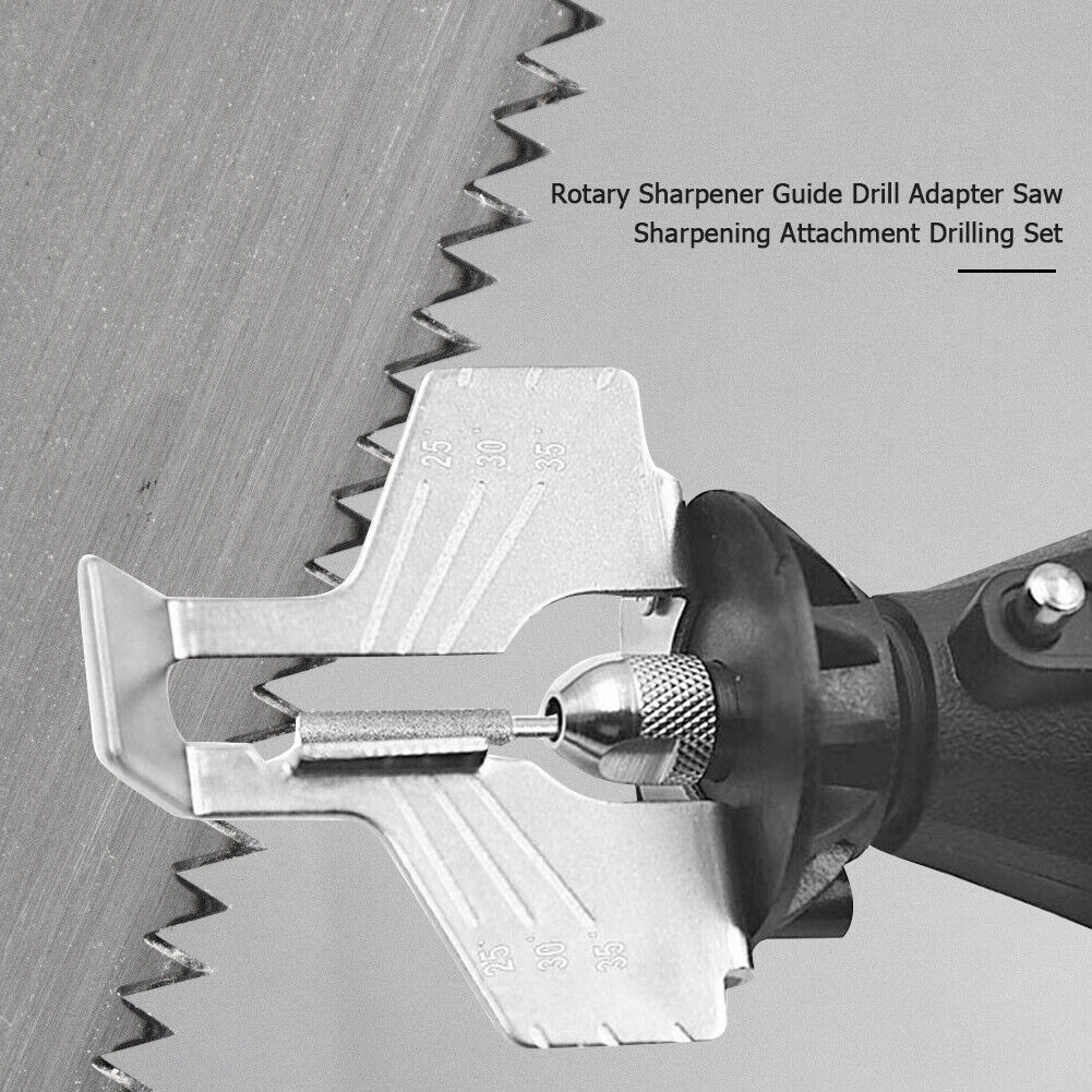 Chainsaw Sharpening Kit Electric Grinder Polishing Guide Drill Adapter Head