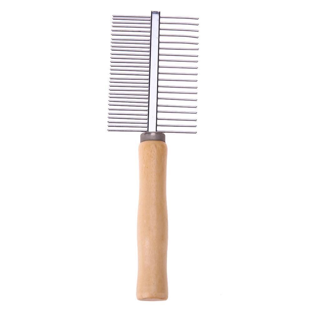 Wooden Handle Pet Comb Dog Cat Combs Hair Rake Comb Pet Grooming Hairbrush