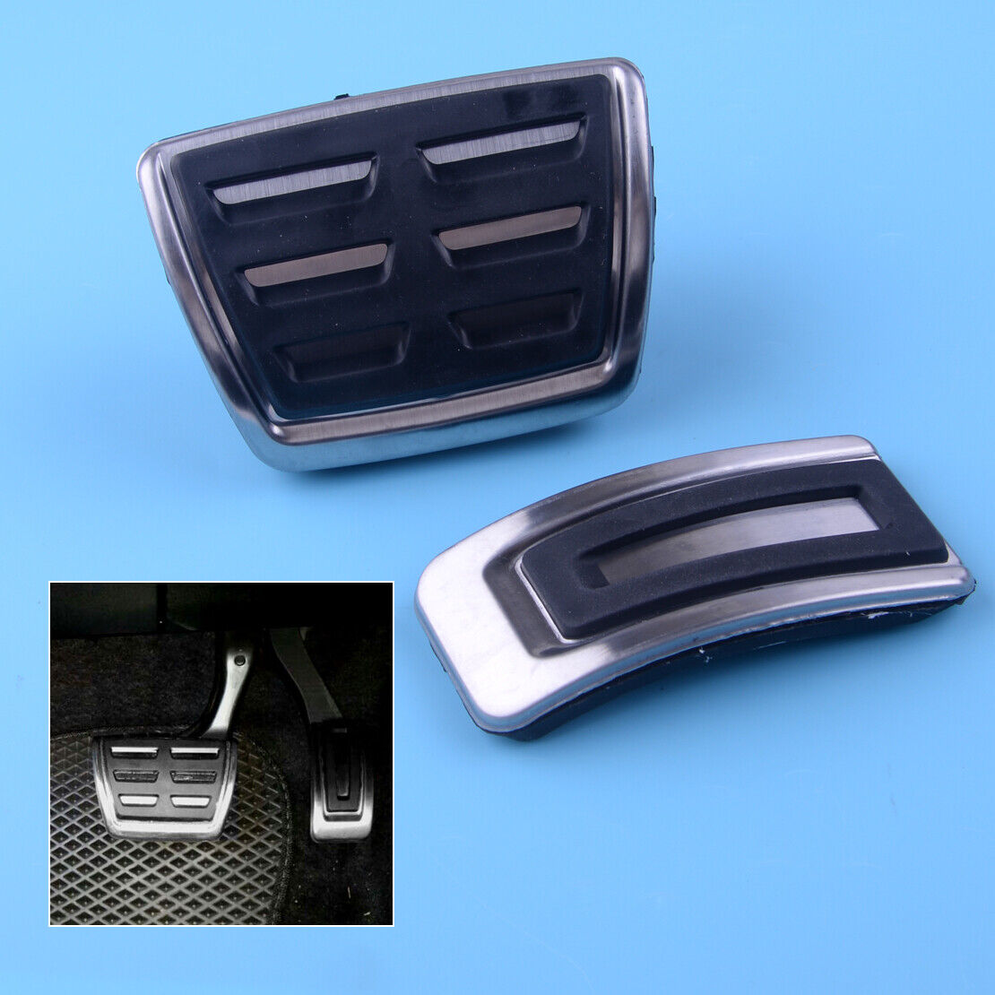 2xBrake &Gas Pedal Pad Cap Cover Fit For VW Golf MK7 E-Golf Touran Tiguan MK2 Ld