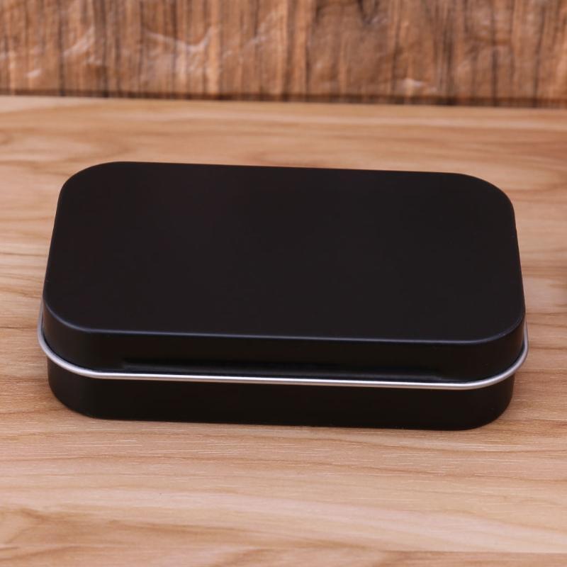 Storage Box Small Jewelry Candy Coin Key Organizer Tin Flip Black Gifts Sealed