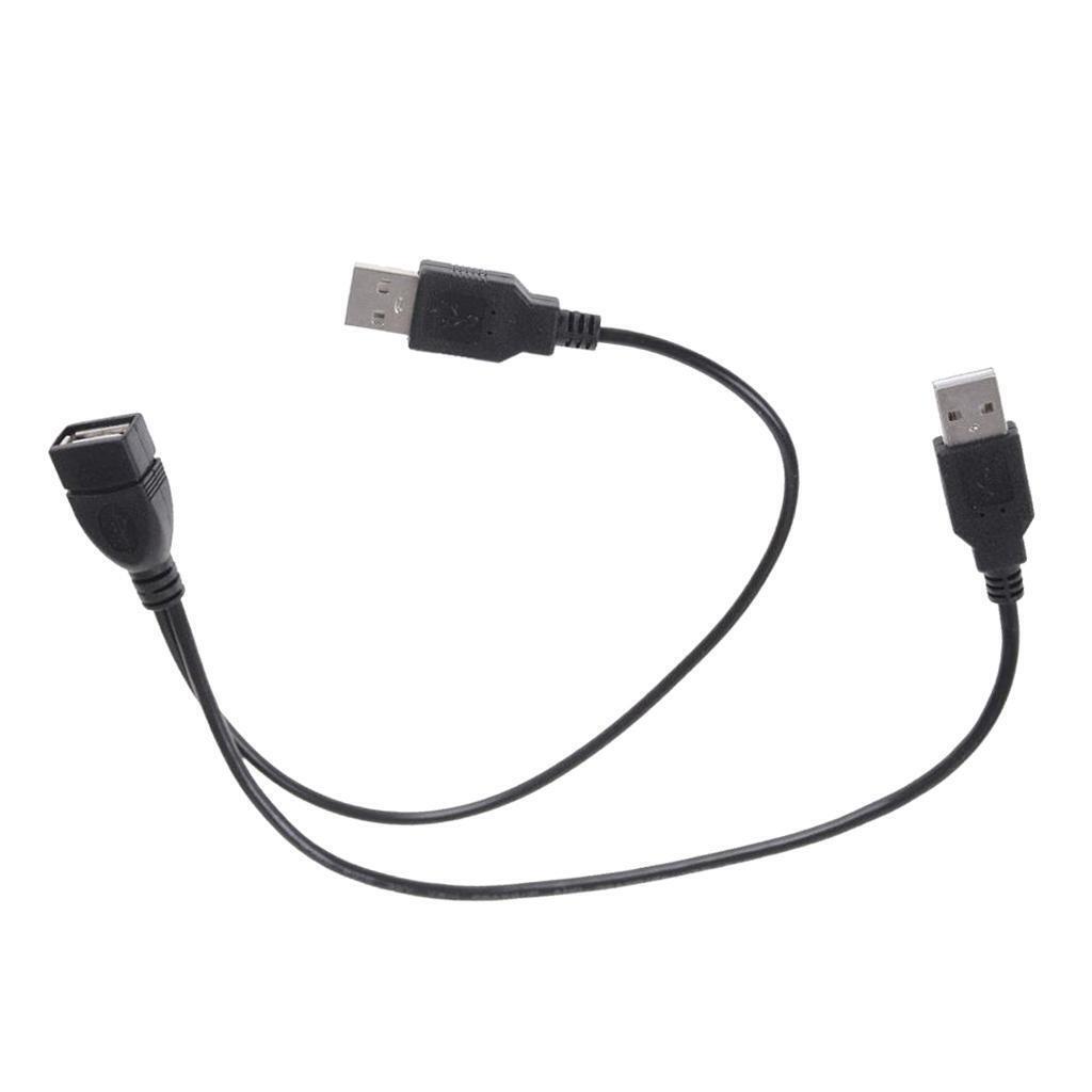 USB 2.0 socket to two USB male splitter hub charger data cables