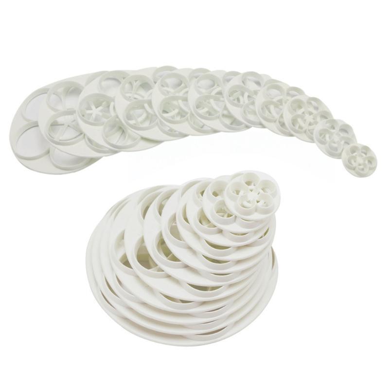 11 PCS Cookie Cutter Set Rose Flower Cookies Cutter Plastic Fondant Baking Mould