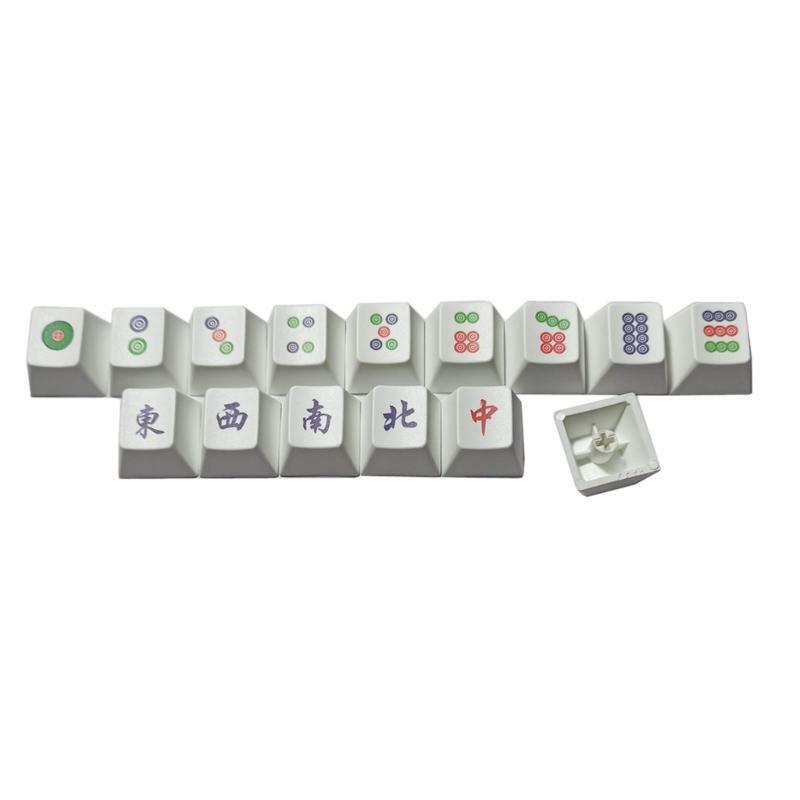 15Pcs PBT OEM Mahjong Keycap Dye Sublimation Keycap Mechanics Keyboard Key Caps