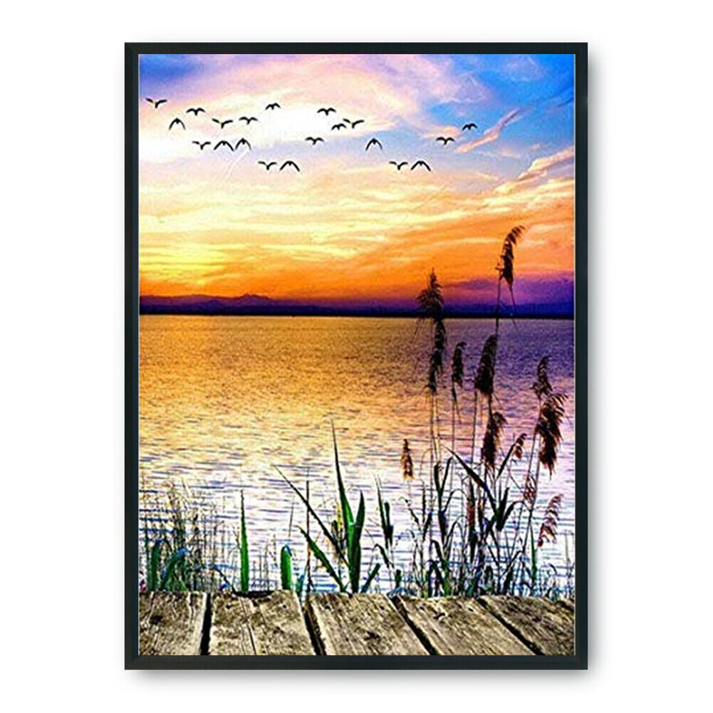 36 X 46cm 11CT Stamped Cross Stitch Kits DIY Seaside Needlework (SZX15)