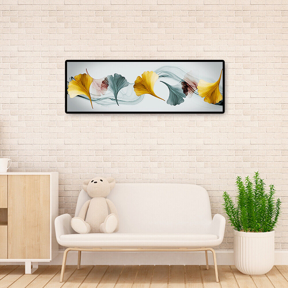 DIY Full Drill One Row Ginkgo Leaf Diamond Painting Cross Stitch Mosaic Kit