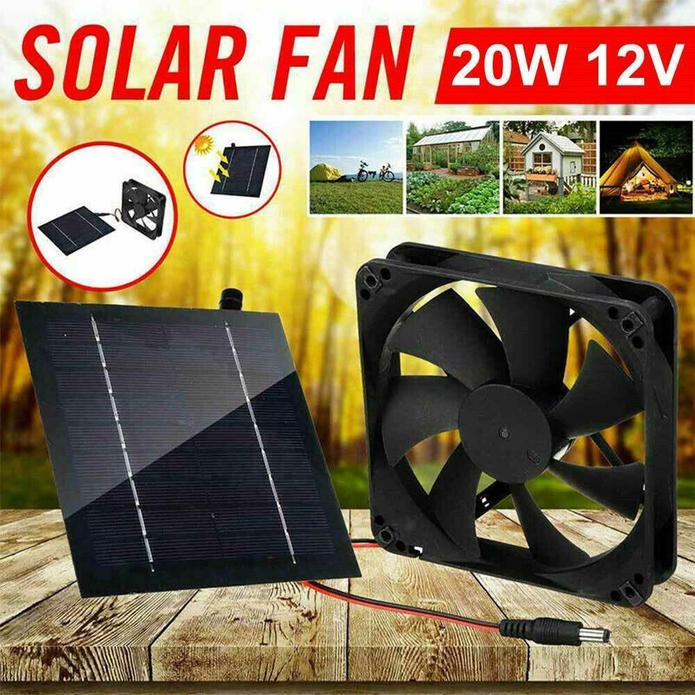 Chicken House Portable Mini Ventilator Solar Panel Fan Camping Fan Greenhouse