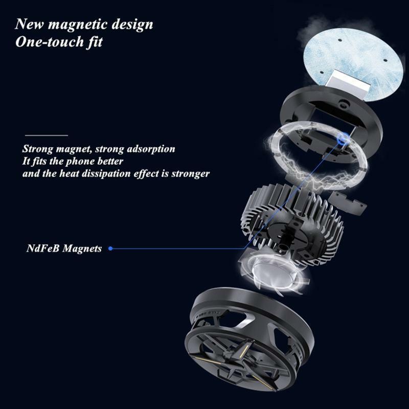 Phone Tablet Cooling Fan Semiconductor Magnetic Heat Radiator Mute Cooler Fan