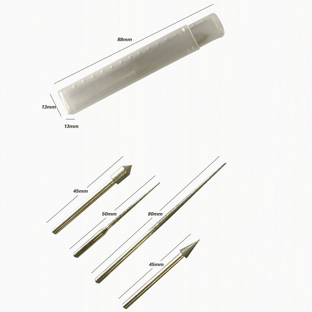 4Pcs Diamond Coated  Head for DIY Jewelry Making Handcraft Tool