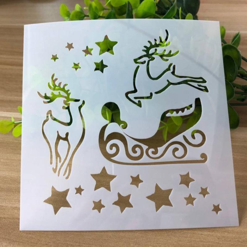 6 Pieces Cake Decorating Stencils Christmas Cookie Wedding Cake Decorative Mold