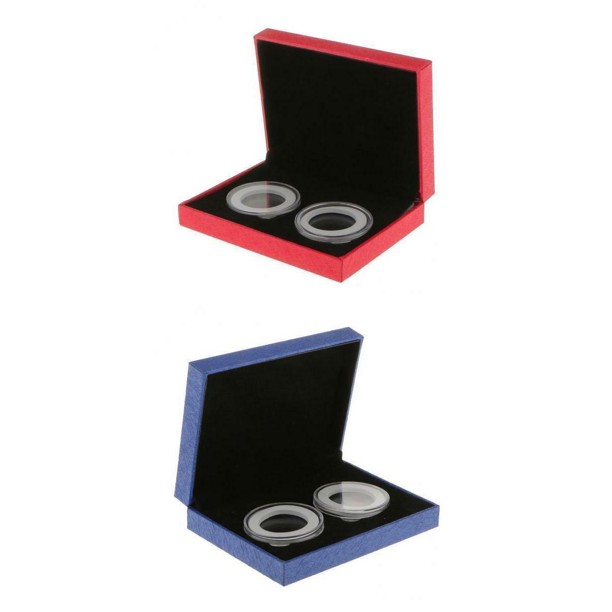 2x Fancy Double s Holder Commemorative   Case Display Gift