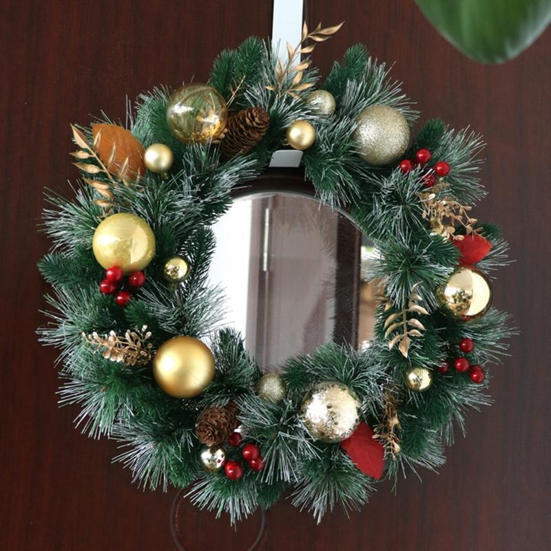 Front Door Wall Decor Xmas Decoration Wreath Xmas Wreath Pendant Flower Garlands