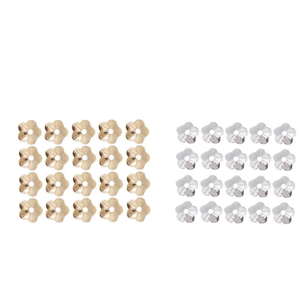 40 Pieces  of flower  Caps Spacer Necklace Earrings Jewelry Making Supplies