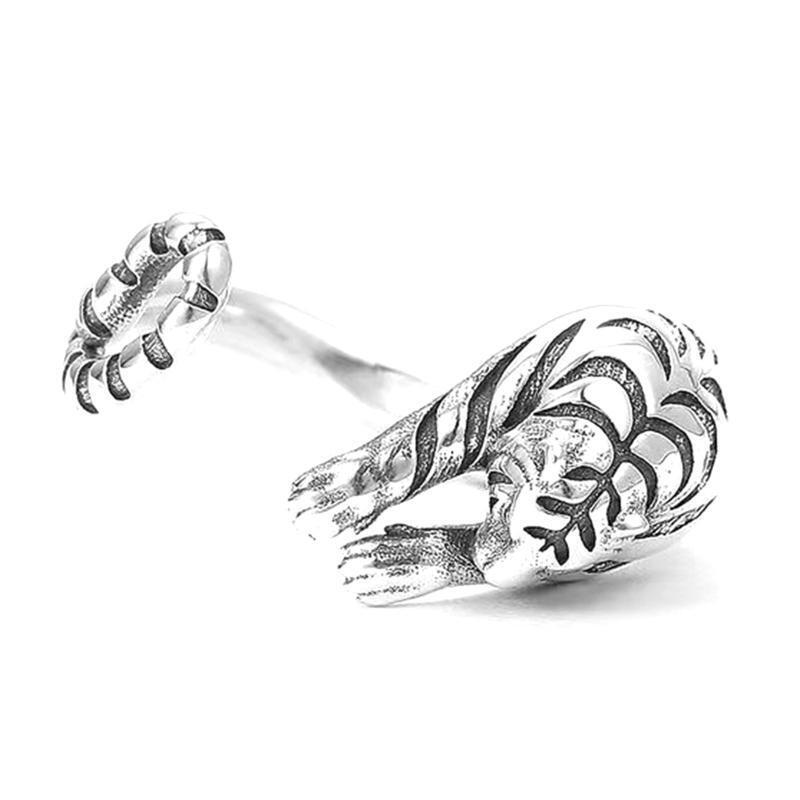 Tiger Open Ring Personality Punk Simple Cartoon Women Finger Ring New Year