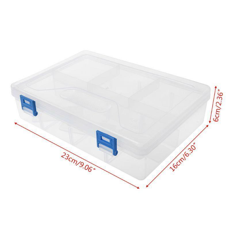Double Layer Pencil Case Transparent Plastic Pen Storage Box Kids Stationery