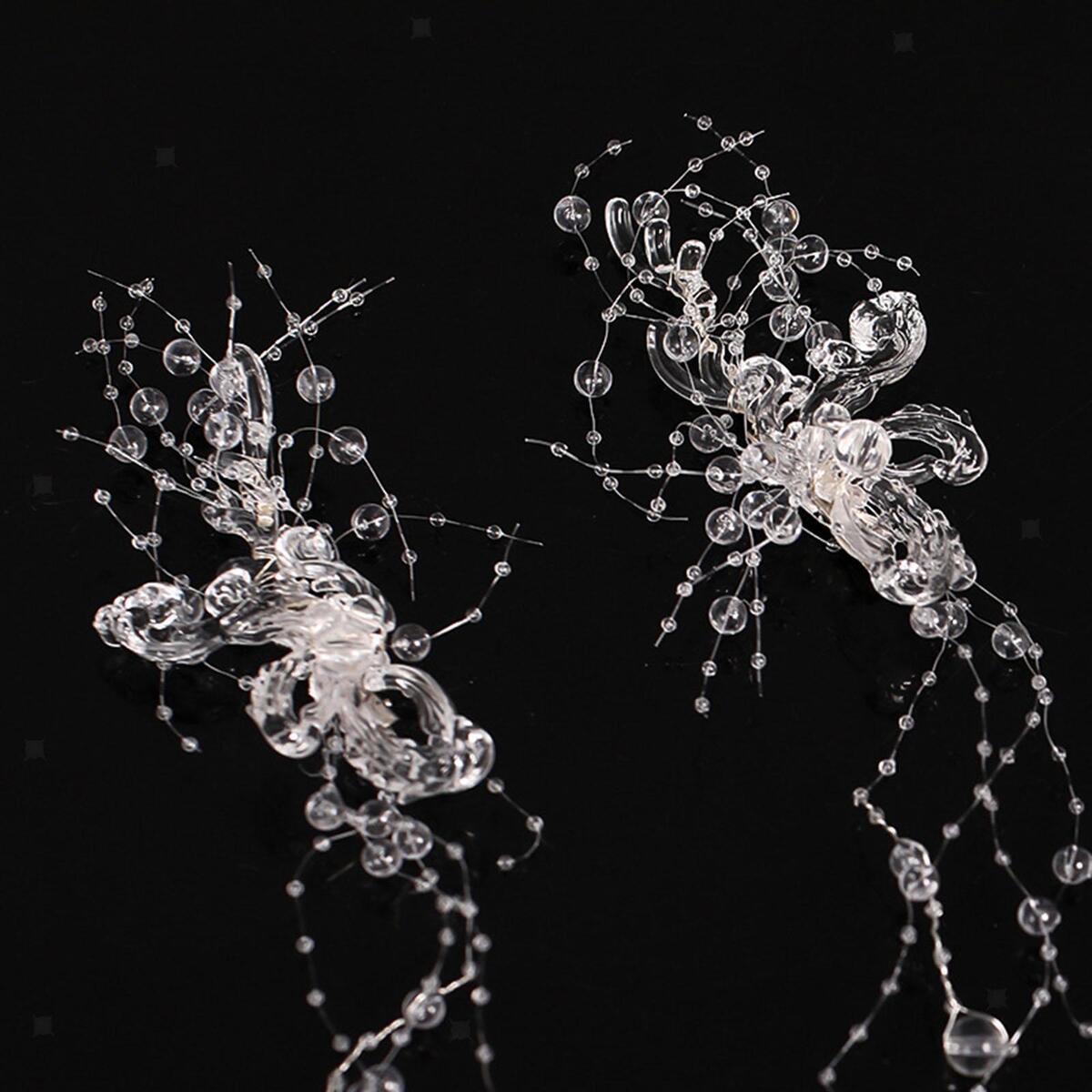 Fashion Crystal Headwear for Bride Bridesmaids Hair Jewelry Hair Pins Earring