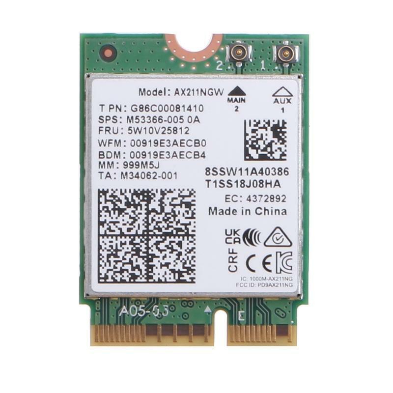 AX211NGW Dual Band WiFi 6E Card 802.11ac ax Wireless NGFF M.2 Key E WiFi Card