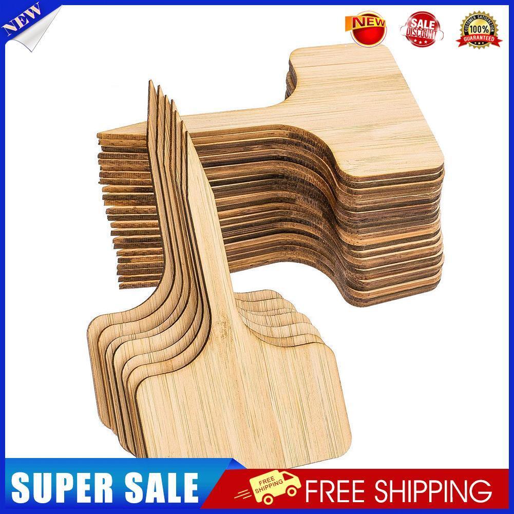 100x Wooden T-Shape Plant Labels Seed Potted Herbs Flowers Sign Tags Sticks