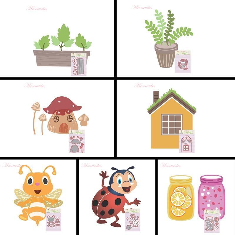 Flowerpot Cutting Dies Stencils Scrapbook Album Paper Card Embossing DIY Craft