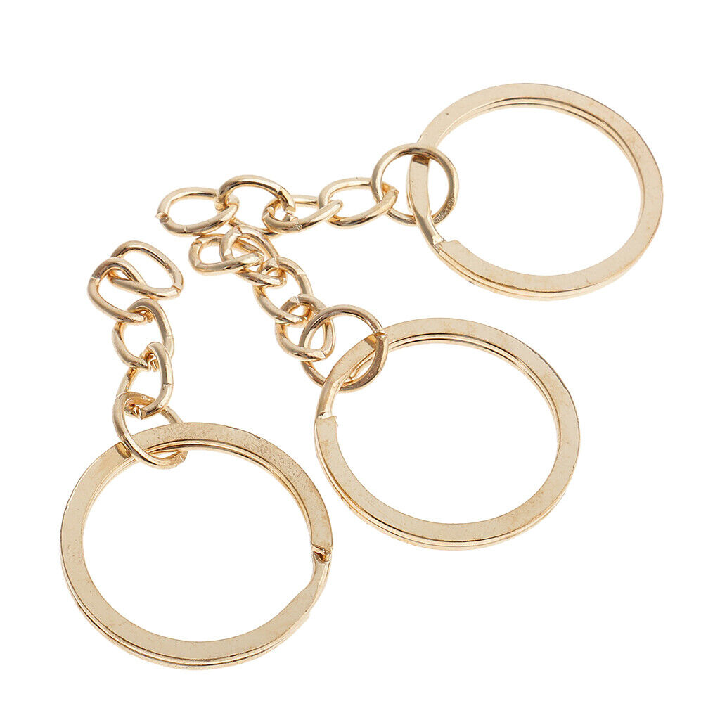 Set of 50pcs Key Ring Blank Keychains Split    Findings 4  20mm