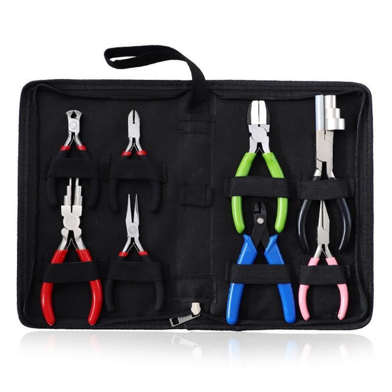 DIY Jewelry Pliers Tool Carbon Steel Jewelry Making Set Precision Pliers 8Pcs