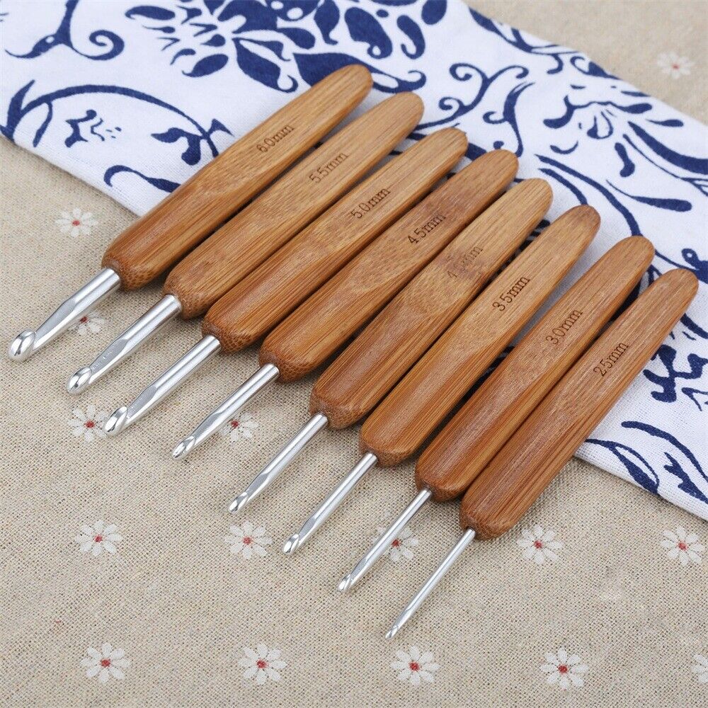 Metal Crochet Hooks Bag Sweater Decoration Knitting Needle Handmade Tools 8pcs