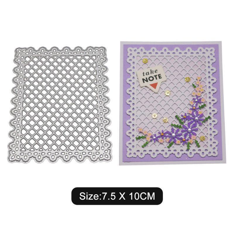 Lattice Metal Cutting Dies Stencil DIY Scrapbooking Album Stamp Paper Card Decor
