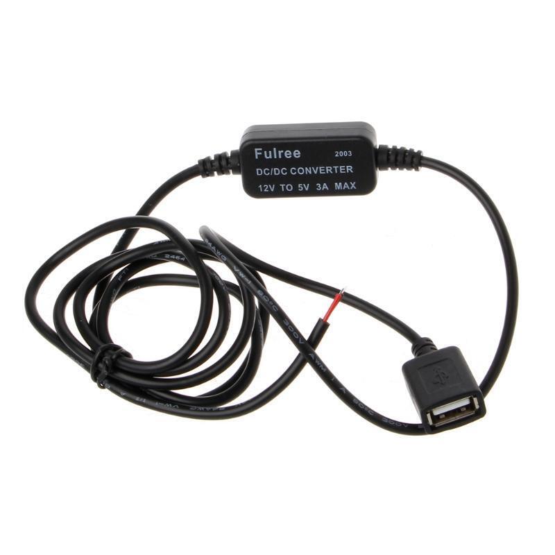 Car Charger USB Female Plug 12V to 5V 3A Power Supply Converter For PDA DVR