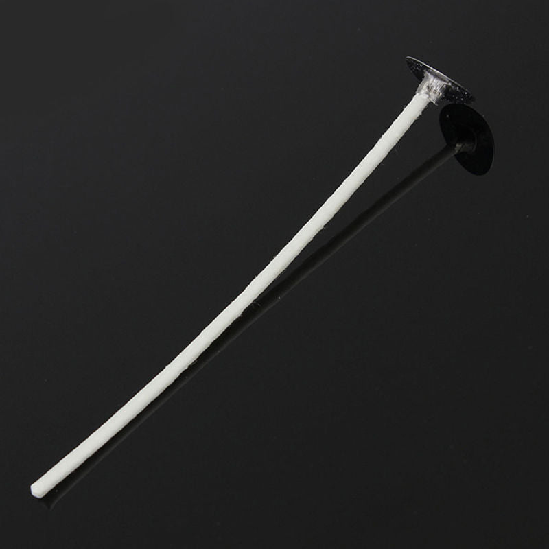 Pack of 50 15cm Pre Waxed Wicks for Candle Making .With Sustainers Nice