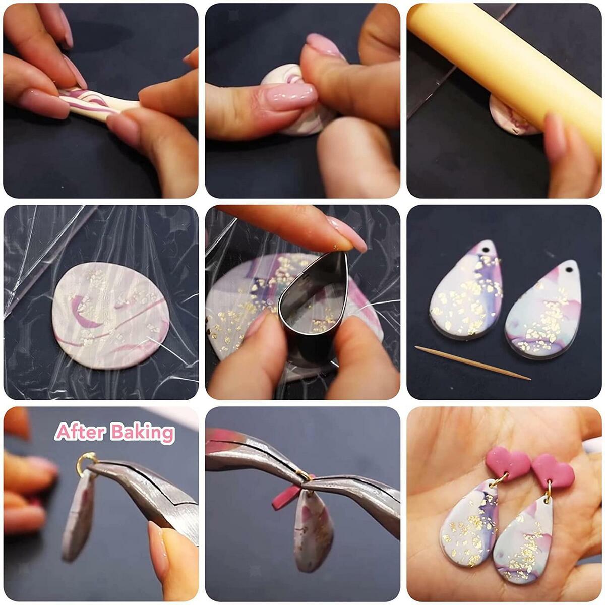 Polymer Clay  Jump Rings Earring Accessories Kit Durable Professional