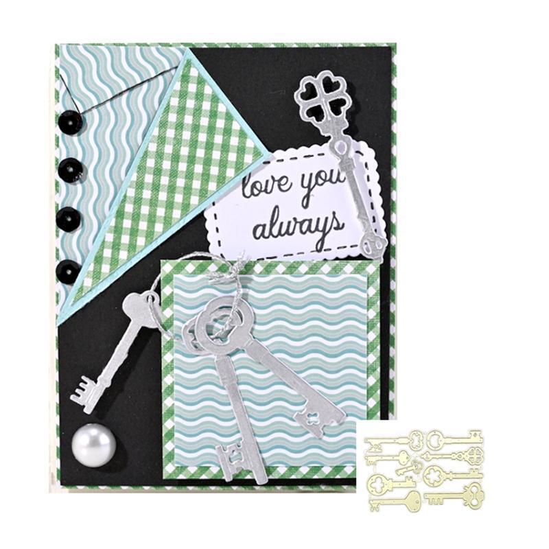 Keys Metal Cutting Dies Stencil Scrapbooking DIY Album Stamp Paper Card