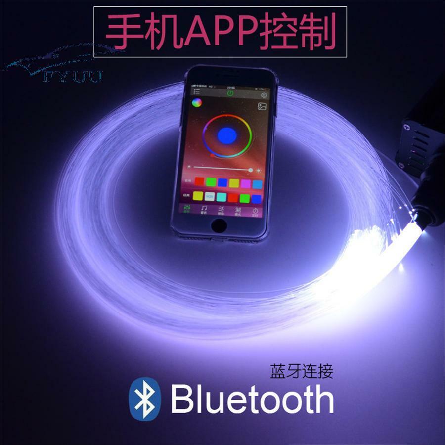 1set 6W RGBW 0.75mm 300pc 2M Cable W/1mm 60pc 2M Shooting Fiber Optic Star Light