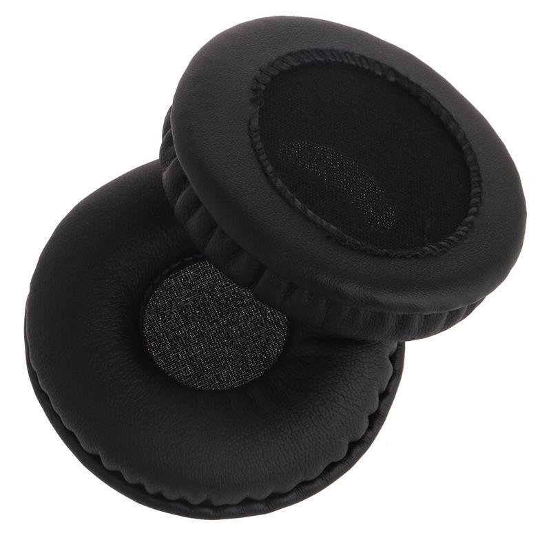 1 Pair Replacement Faux Leather Sponge Ear Pads Cushions for Headphone Headset
