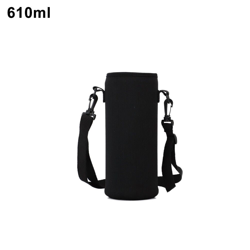 Water Bottle Carrier Cover Bag Shoulder Strap Kettle Pouch Holder (610ml)