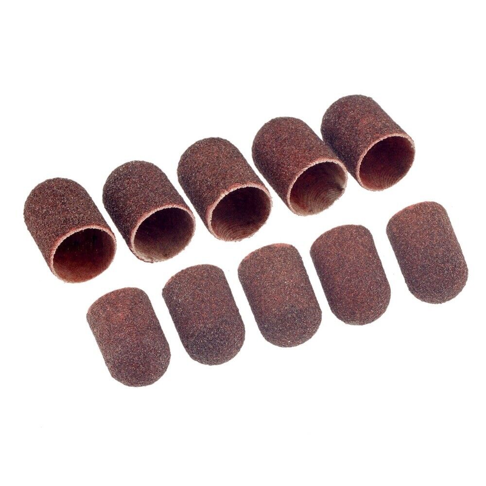 10Pcs Nail Salon Manicure Pedicure Sanding Caps Replacement Callus Surface File