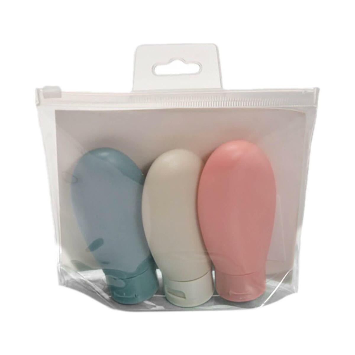 3x Portable Travel Bottles Leak Proof Refillable for Lotion Conditioner