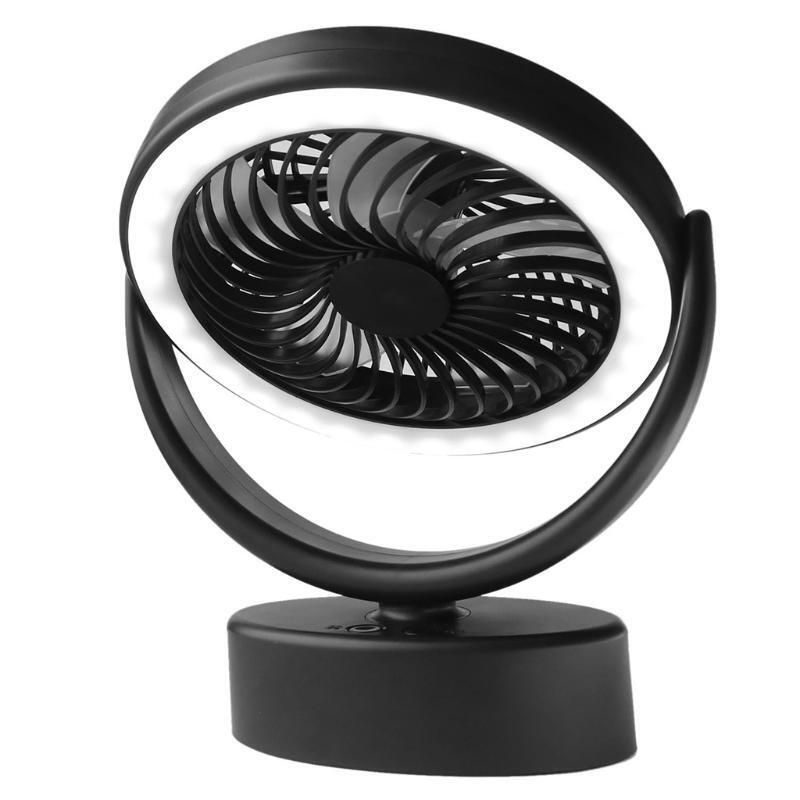 Portable Camping Fan with LED Lantern 4000mAh Battery Operated USB Desk Fan