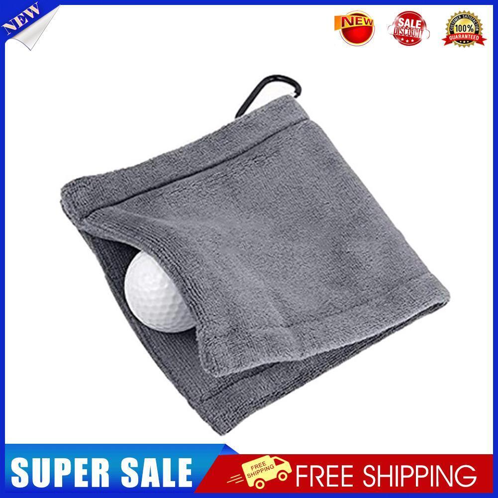 Microfiber Golf Ball Cleaning Towel Golf Club Wiping Cloth Cleaner (Grey)