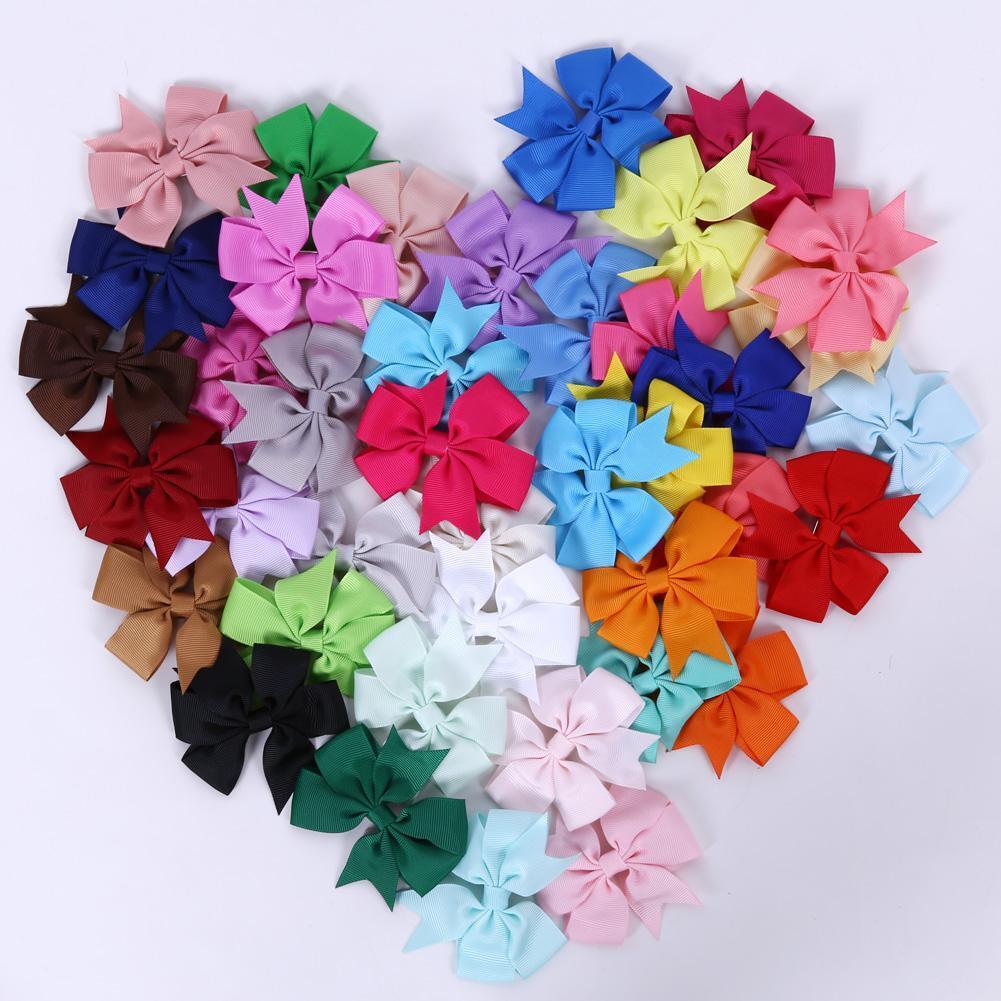40 pcs Children Hairpins Fishtail Bow hair Clip Ribbon Alligator Clip for B