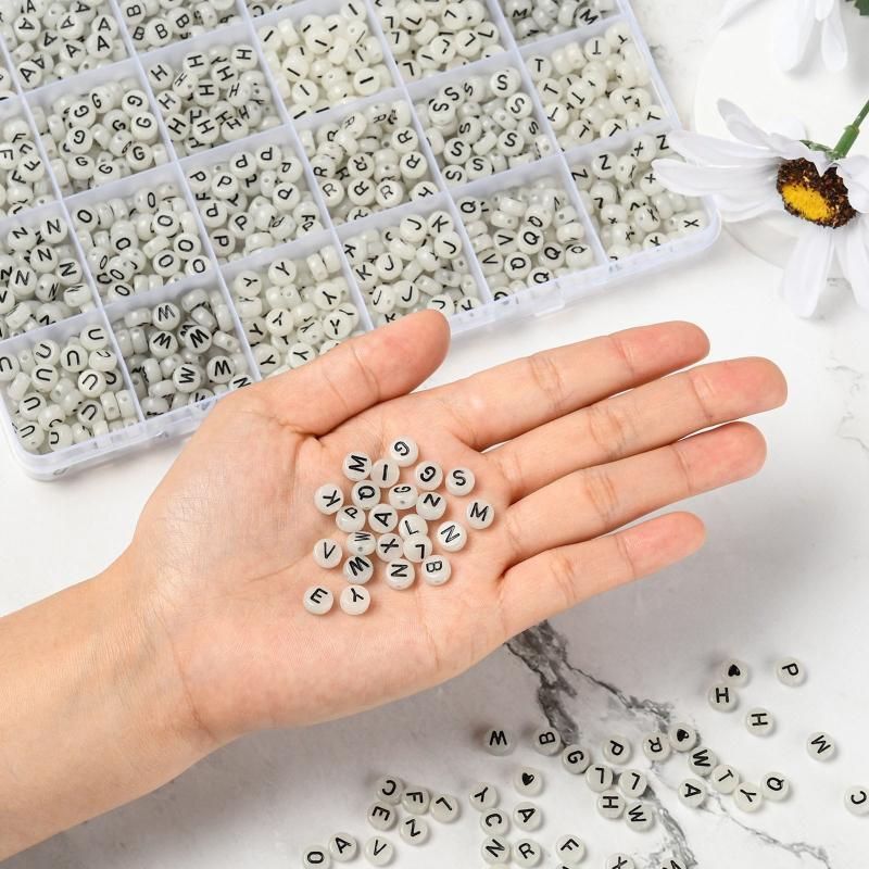1500Pcs Acrylic Letter Beads Kit for Bracelets Alphabet Bead for Jewelry Making