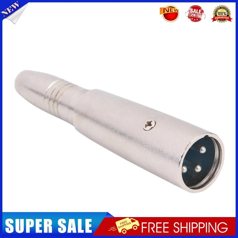 XLR 3Pin Male to 6.35mm Female Stereo Jack Audio Adapter Connector Tip Plug